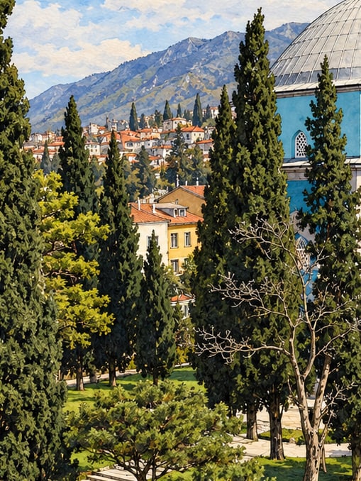Zeichnung: Yeşil-Komplex, Bursa