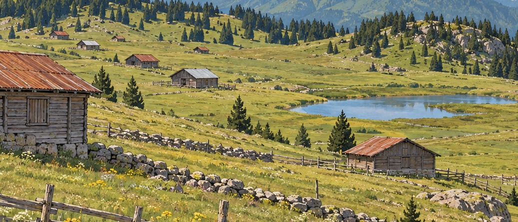 Yeşilce and Topçam Plateaus çizimi, Ordu