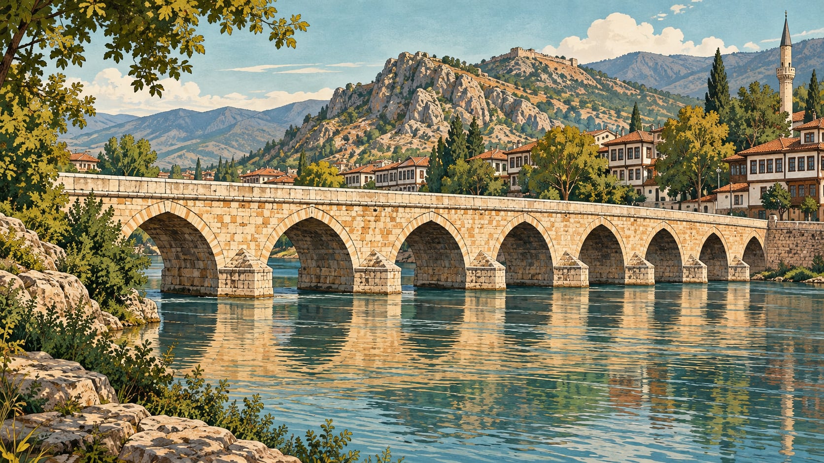 Yeşilırmak Bridge çizimi, Tokat