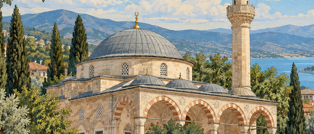 Yeşilli Mosque çizimi, Balıkesir