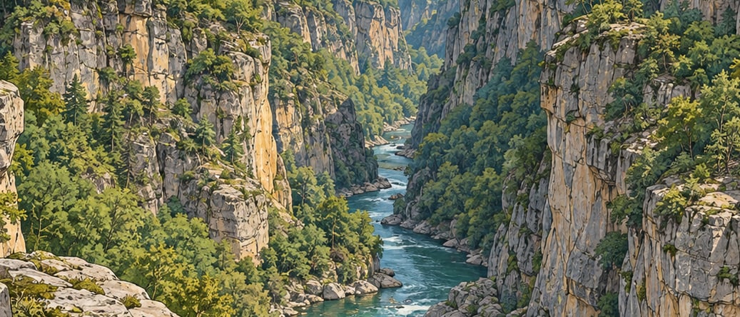 Yılançatı Canyon Nature Park çizimi, Düzce