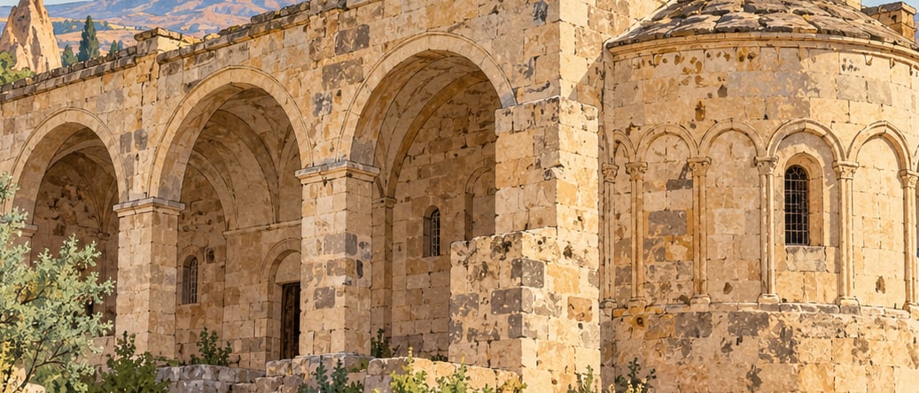 Yılanlı Church / Saint Onuphrius Church çizimi, Nevşehir