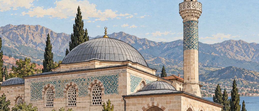 Yılanlıoğlu Mosque çizimi, Isparta