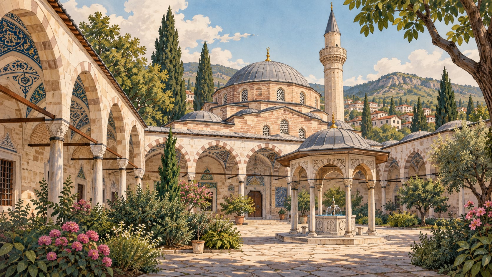 Yıldırım Mosque and Complex çizimi, Balıkesir