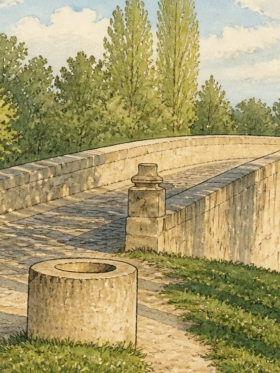 Zeichnung: Yıldırım-Brücke, Edirne