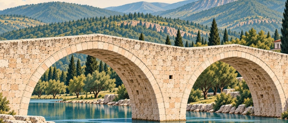 Yıldırım Bridge çizimi, Edirne