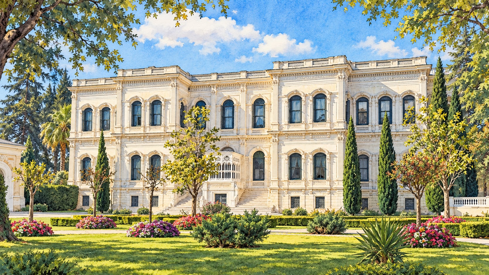 Yıldız Palace çizimi, İstanbul