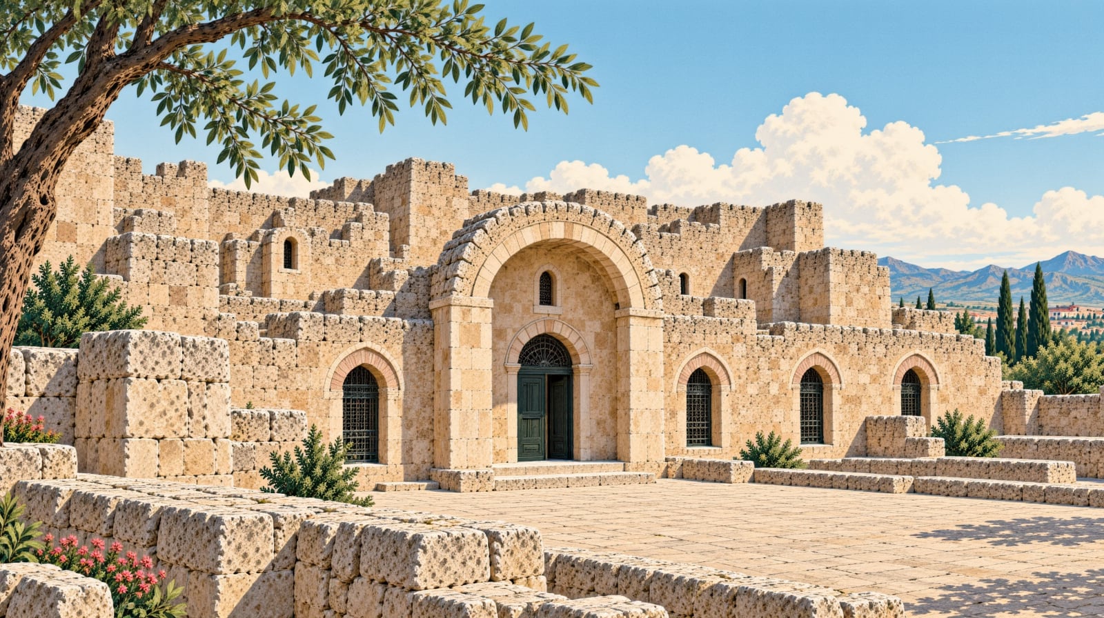 Yıldızlı Caravanserai çizimi, Muş