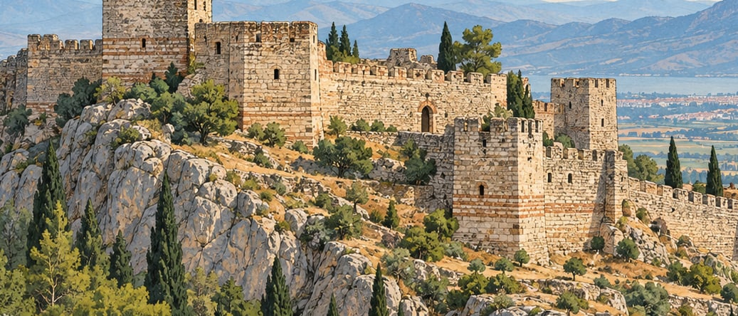 Yoğurtçu Castle çizimi, Manisa
