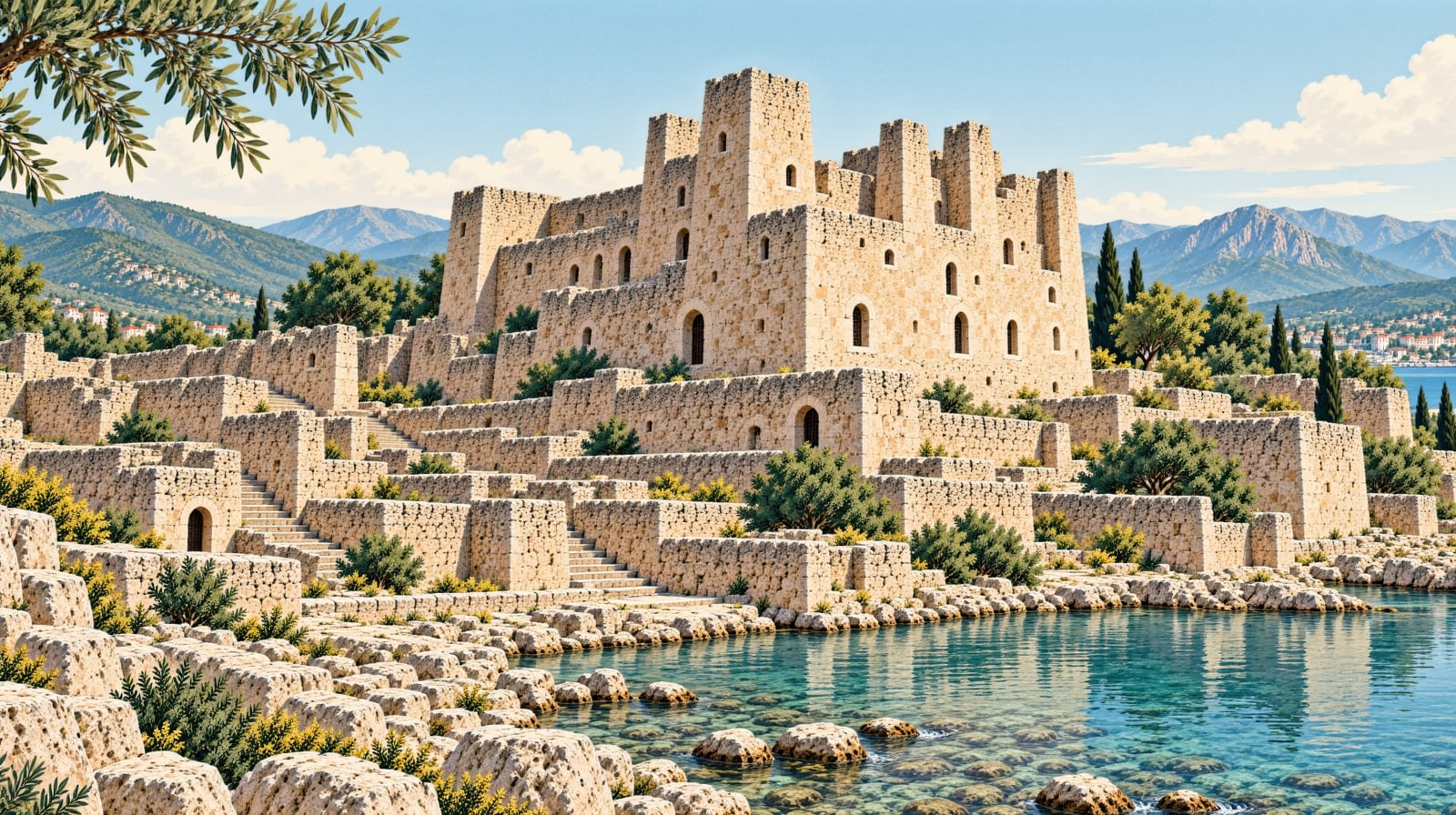 Yoros Castle çizimi, İstanbul