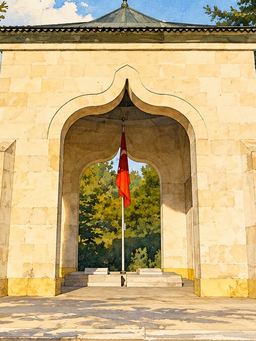Zeichnung: Märtyrerfriedhof Hauptmann Agâh Efendi, Afyonkarahisar