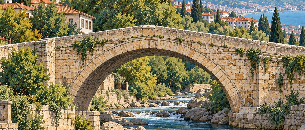 Zağnos Bridge çizimi, Trabzon