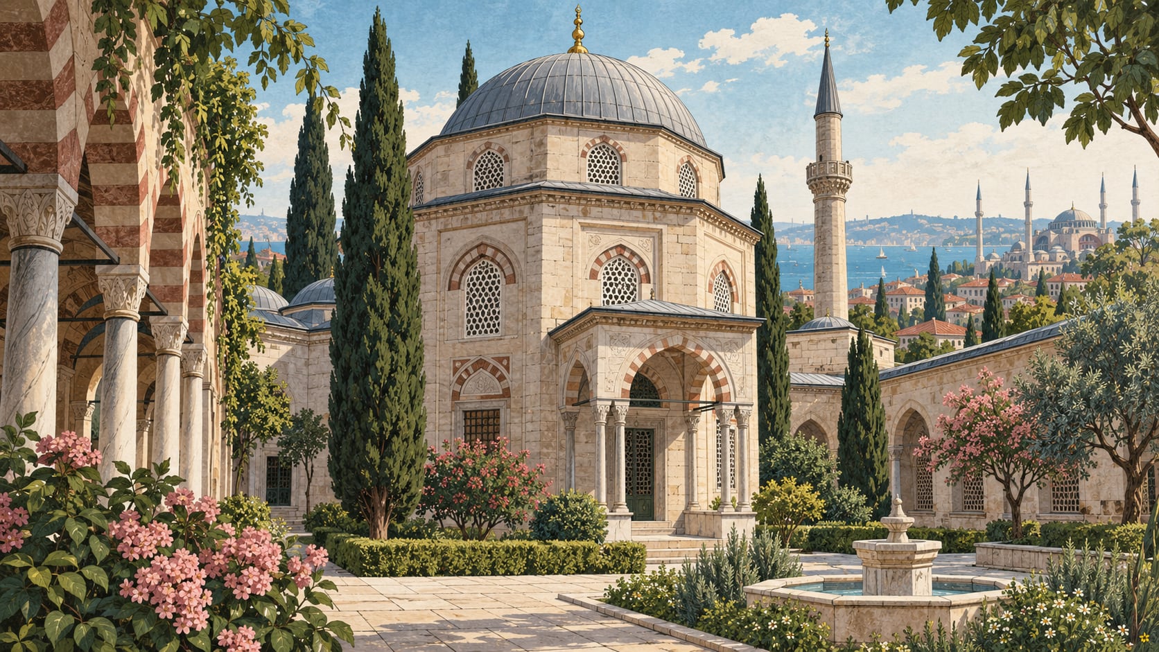 Zal Mahmud Paşa Tomb çizimi, İstanbul