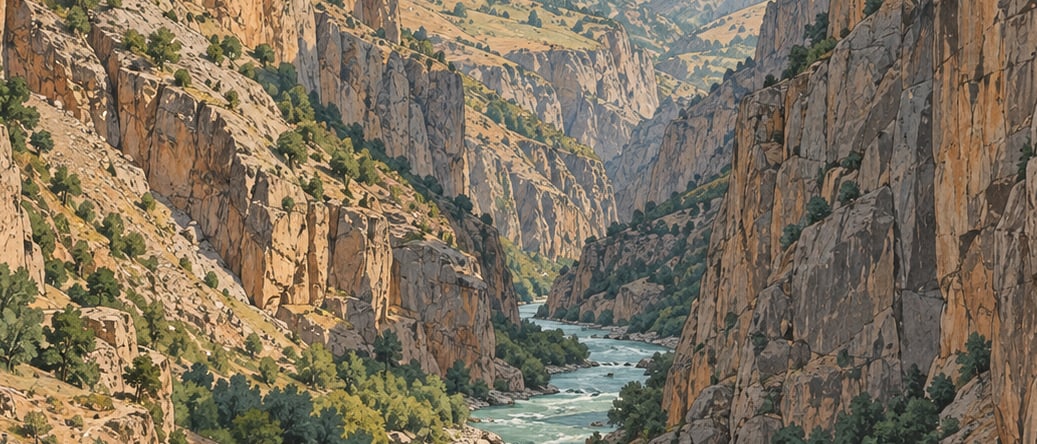Zap Suyu Valley çizimi, Hakkari