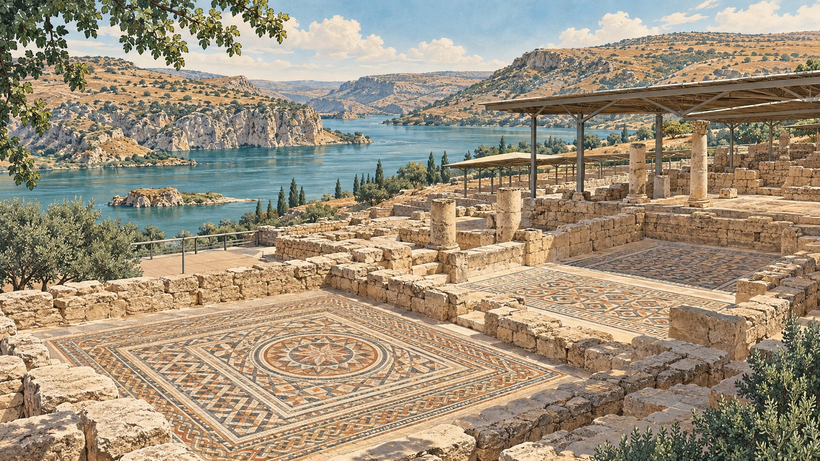Zeugma Archaeological Site çizimi, Gaziantep