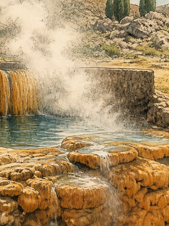 Zeichnung: Ziga-Thermalquellen, Aksaray