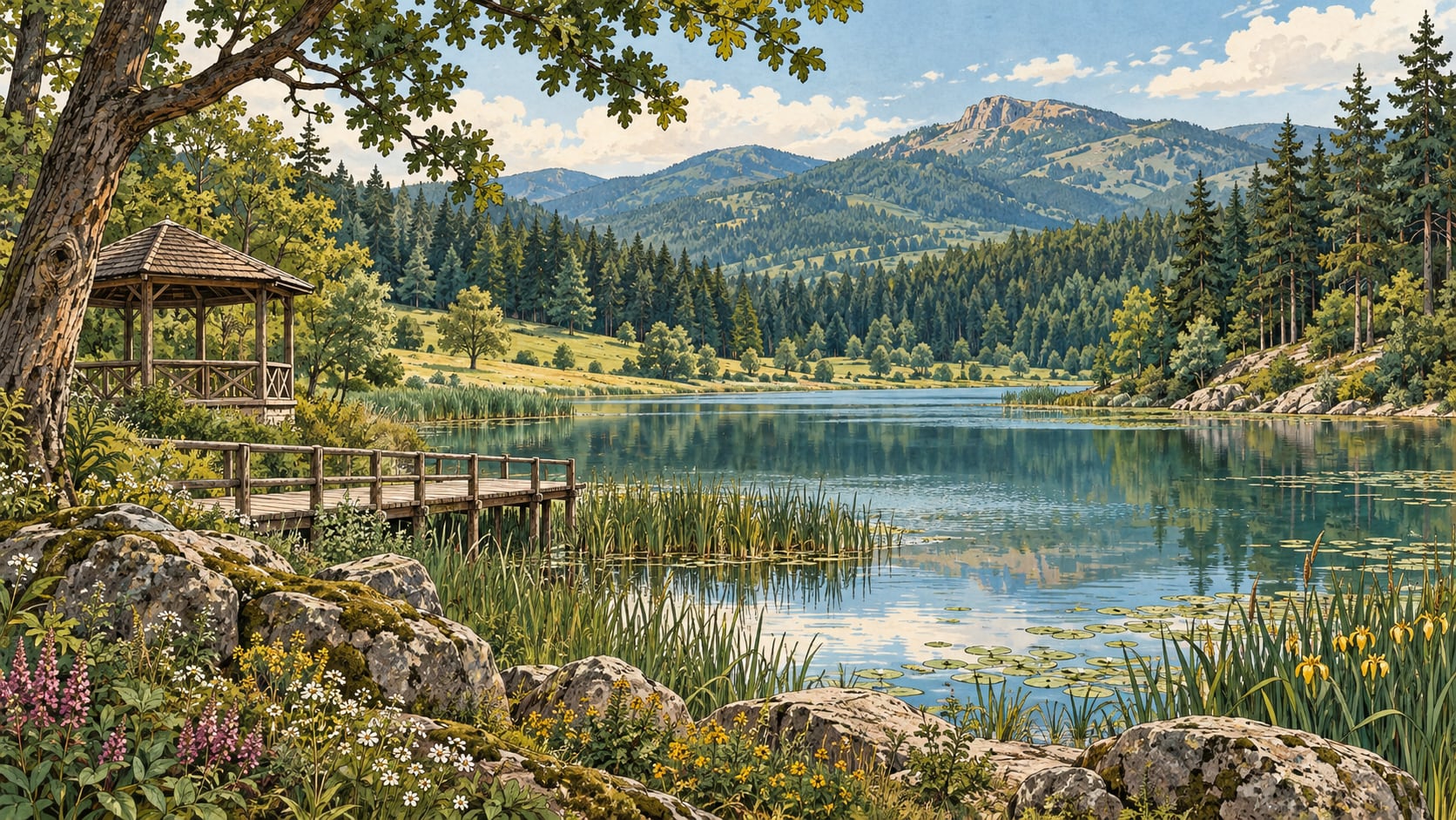 Zinav Lake Nature Park çizimi, Tokat