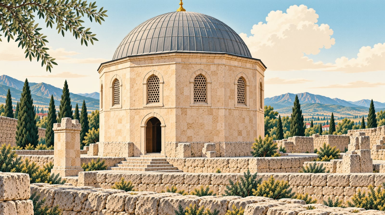 Zindan Baba Tomb çizimi, Kırklareli