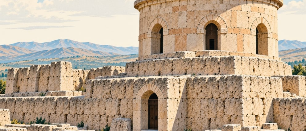 Zortul Tomb Tower çizimi, Van